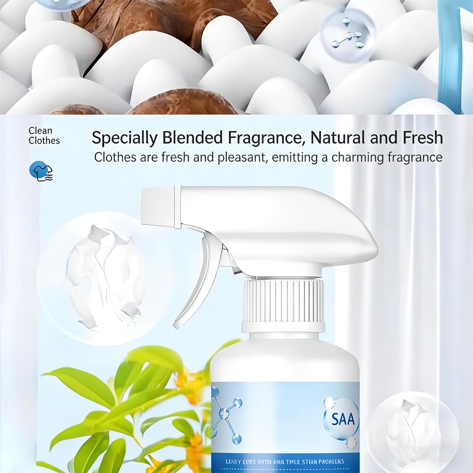 2026 New Clothing Emulsifier,Cleanse Spray,Powerful Stain Remover Clothes Dry Clean Spray No Damage Fabric Spot,non-ionic laundry pre-treatment (1pcs)