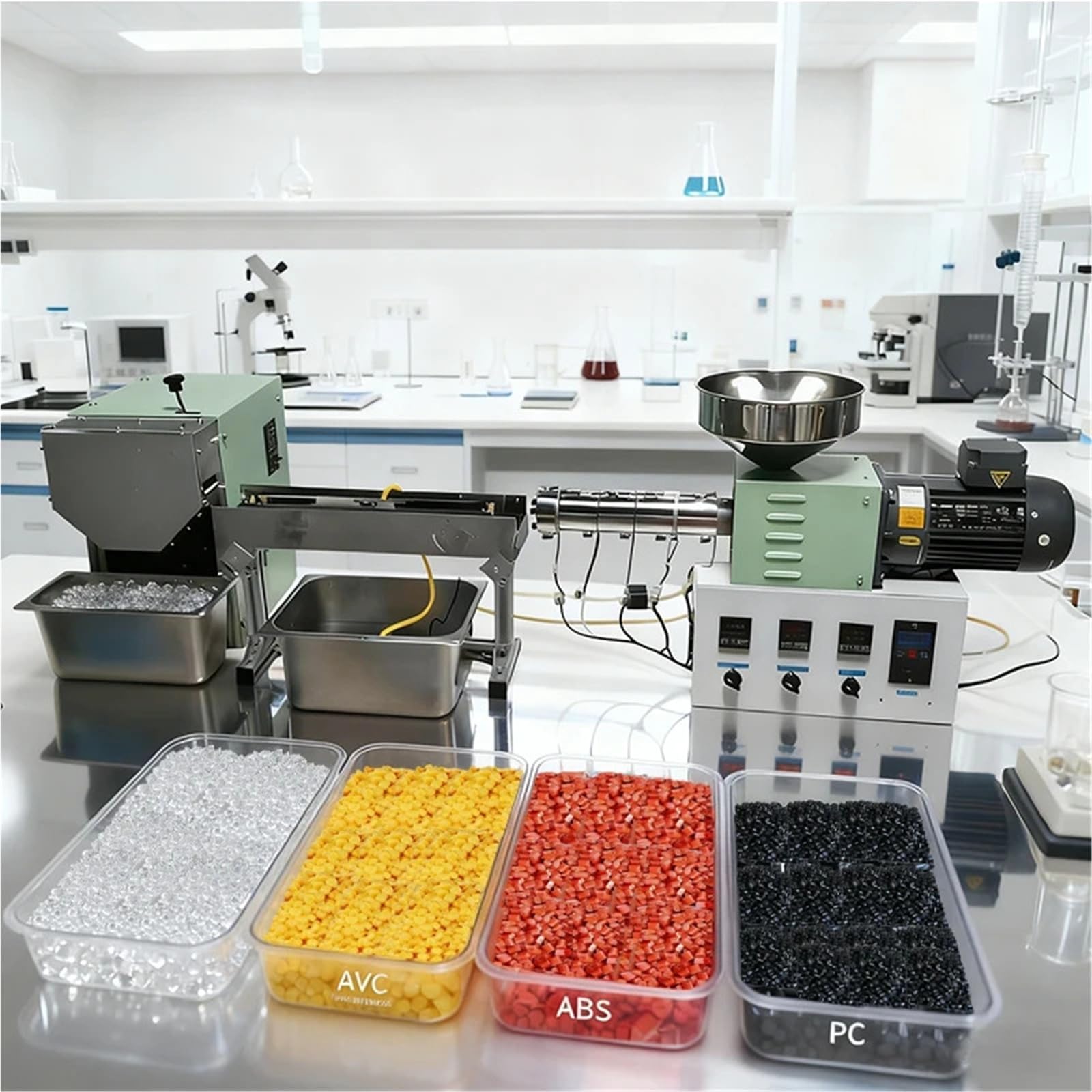 Compatible con granulador de microextrusión de laboratorio de escritorio, for fórmula de modificación de plástico y consumibles de impresión 3D(Only SJ15 Extruder)