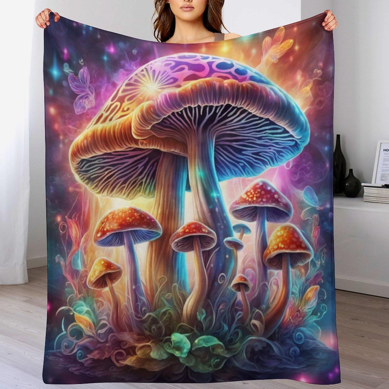 Couverture champignon chaude pour éliminer les frissons sur votre canapé de salon