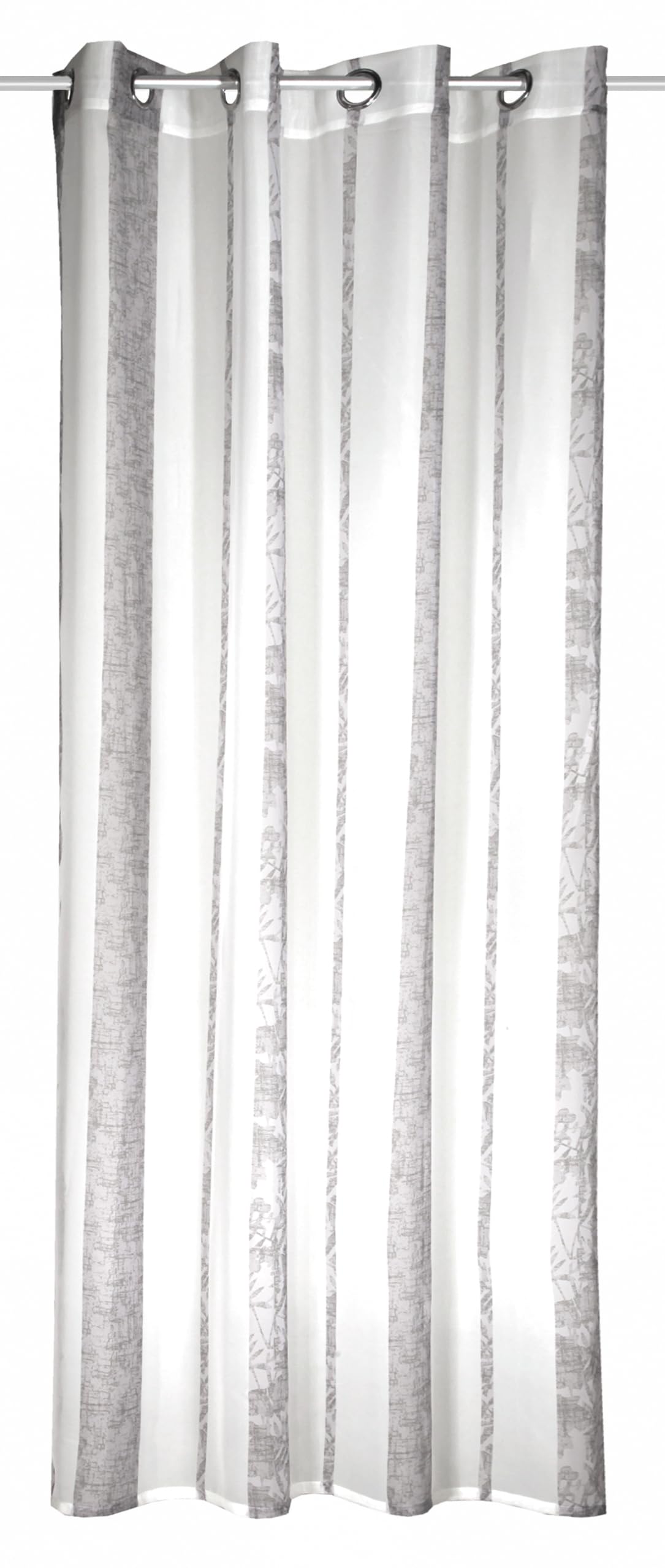 Rideaux imprimé rayé gris 135x245 voilage œillets Sehlbach