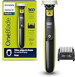 Philips Norelco OneBlade 360 Hybrid Face, Electric Beard Trimmer and Shaver, with 360 Blade Technology, 1x 360 Blade for Face, 5in1 Adjustable Comb, Model QP2724/90