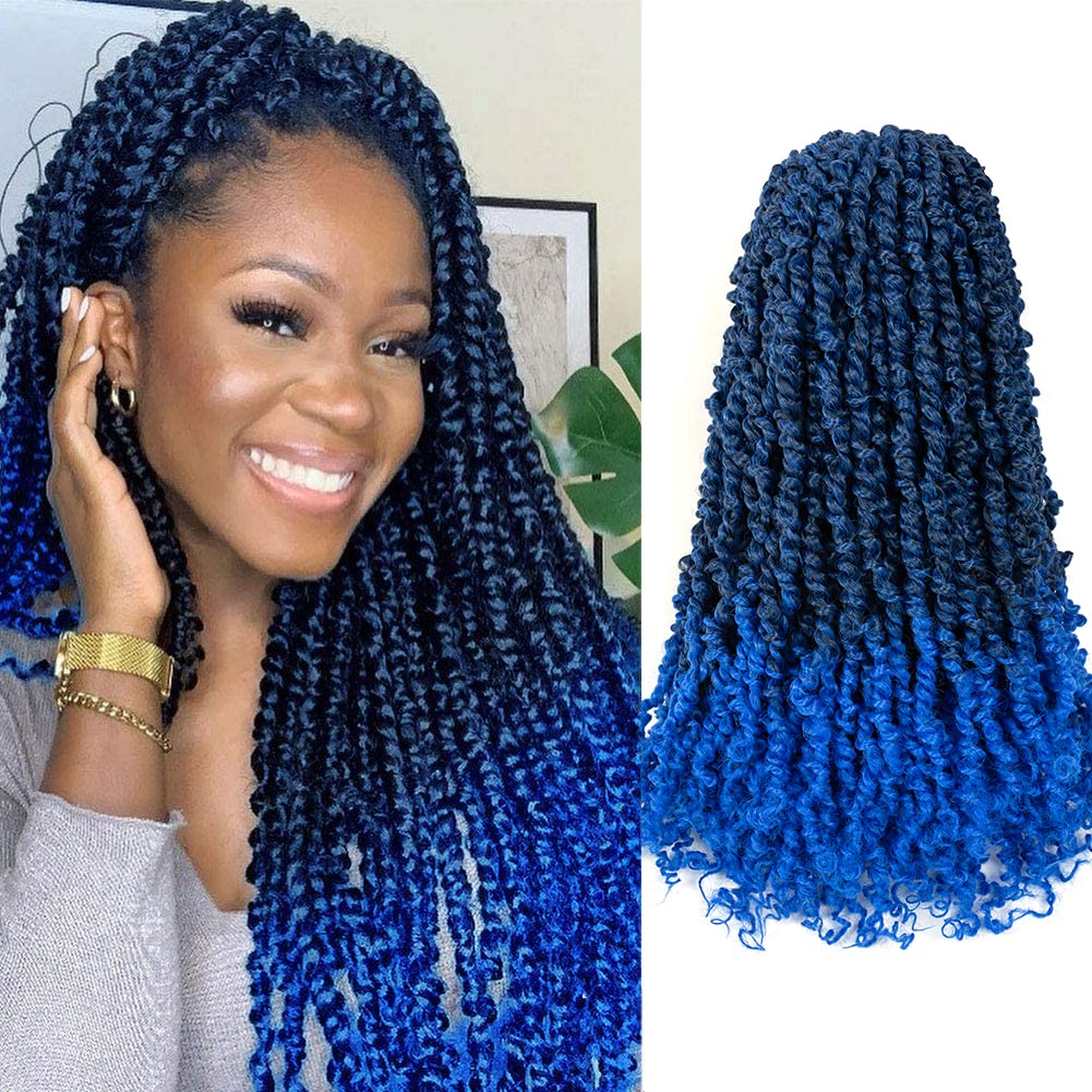 Umylar Passion Twist Hair 18 Inch 8 Packs Pre-twisted Passion Twist Crochet Hair Bohemian Braids Pre-looped Crochet Hair For Women Synthetic Hair