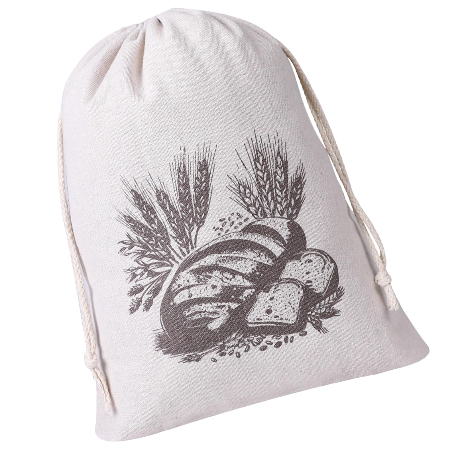 Blend Bread Storage Pouches Drawstring Food Safe Fabric for Homemades Artisanal Loaves Bakery Cotton Bag