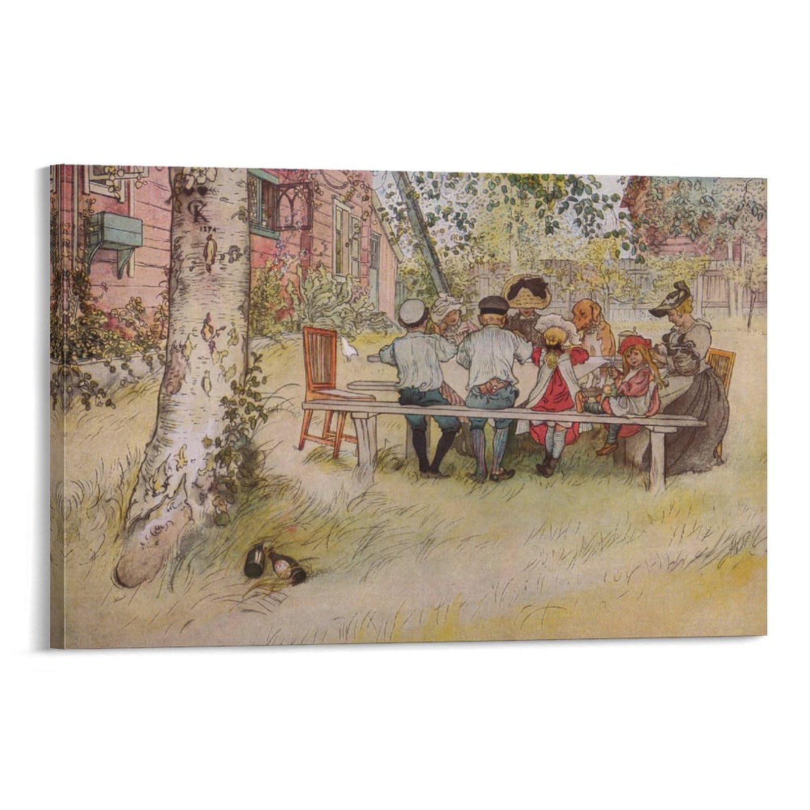 Amazon.co.jp: Carl Larssonカール・ラーション《大きな白樺の下での