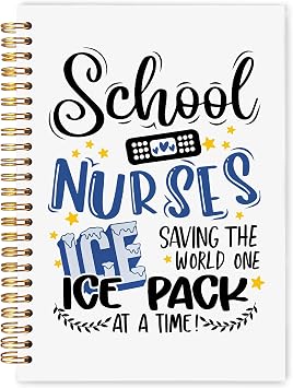 Funny School Nurse Notebook Journal 5.5x8.3, Nursing Medical Graduation Gifts Journaling, Nurse Appreciation Gifts Notebooks for Note Taking, Funny Nursing Spiral Journal
