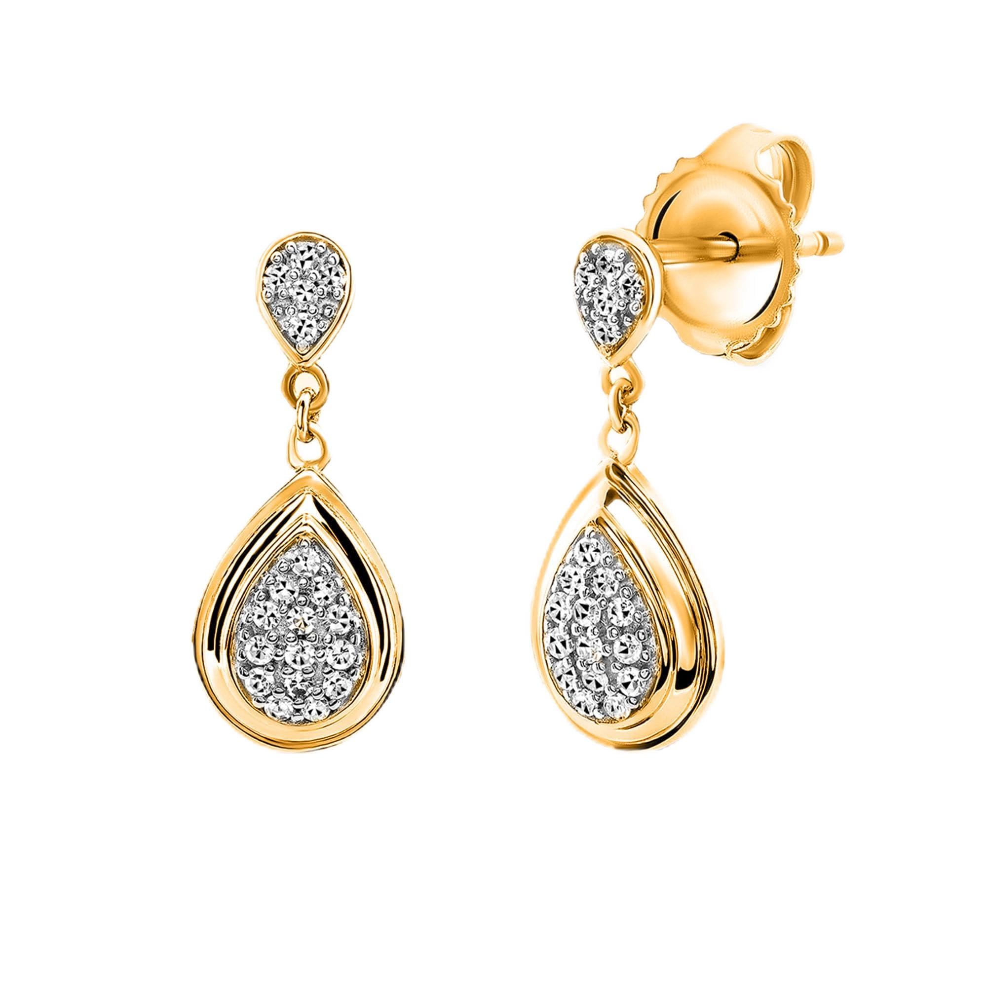 Jewels 0.16 Ct Classic Teardrop Stud Earrings 925 Sterling Silver Lab Grown Diamonds SI Clarity E-F Color SGL Certified Fine Jewellery Gifts for Women & Girls-image-2