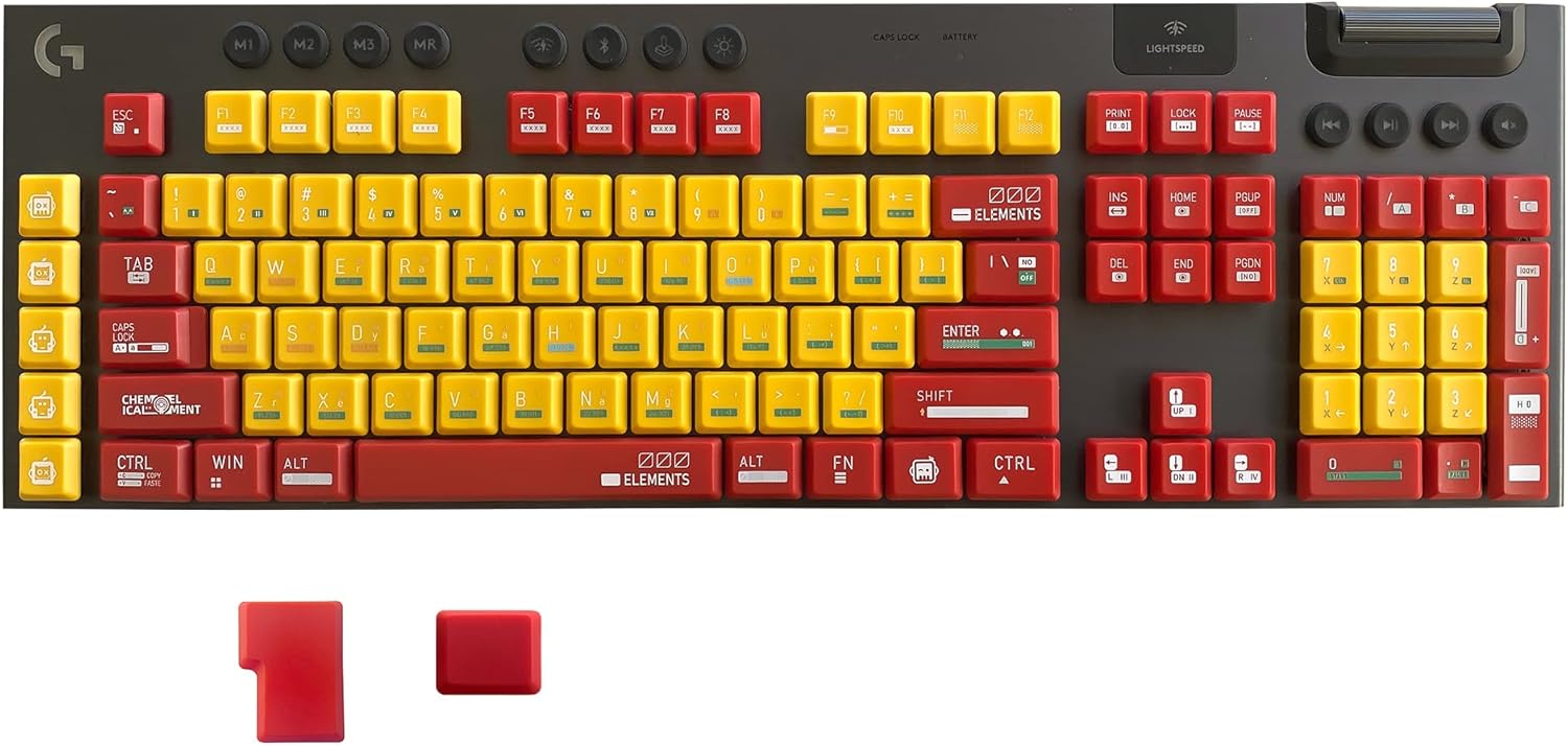 Amazon.com: Chemical Element Gaming Theme Dual Color PBT Keycaps ...