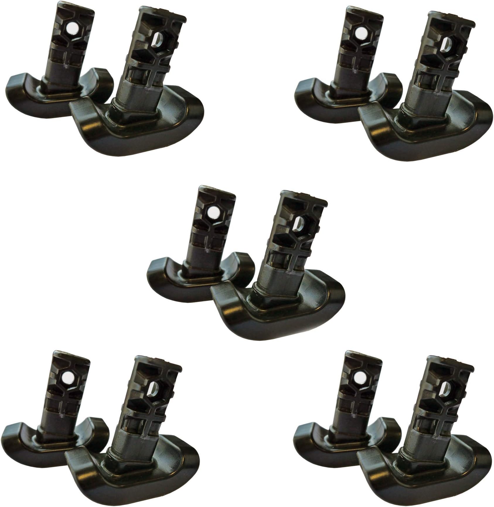 Stander Replacement Ski Glides, Compatible with Stander's Wonder-Walker and Wonder-Walker-Plus, Black, 5-Pack