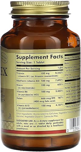 Miniatura 8 de Solgar B-Complex 100 50 cápsulas vegetales  Salud del corazón  Apoyo al sistema nervioso  Apoyo al metabolismo energético  Sin OMG vegano sin gluten