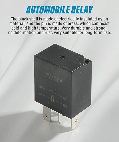 Miniatura 5 de Paquete de 4 relés de arranque de 30 A, 4 pines 12 V, relé automotriz multiusos, accesorios de repuesto automotrices para motor de automóvil (4