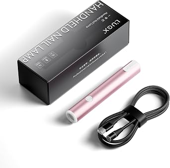 LUGX Handheld UV Light for Gel Nails,Pink LG206