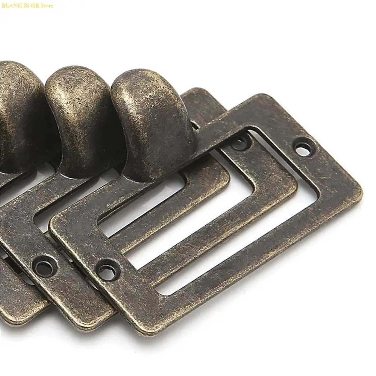 Lot de 60 porte-étiquettes en laiton bronze pour armoires et tiroirs pour bureau, bibliothèque, bibliothèque (S)