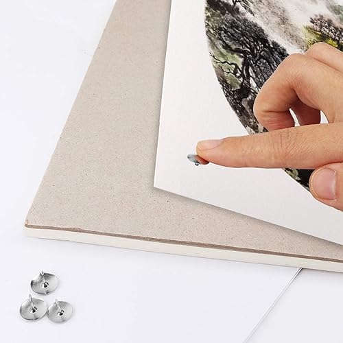 Miniatura 3 de findTop - Juego de 600 pasadores de empuje, 500 pines de cabeza plana y 100 pines de plástico transparente para cabeza