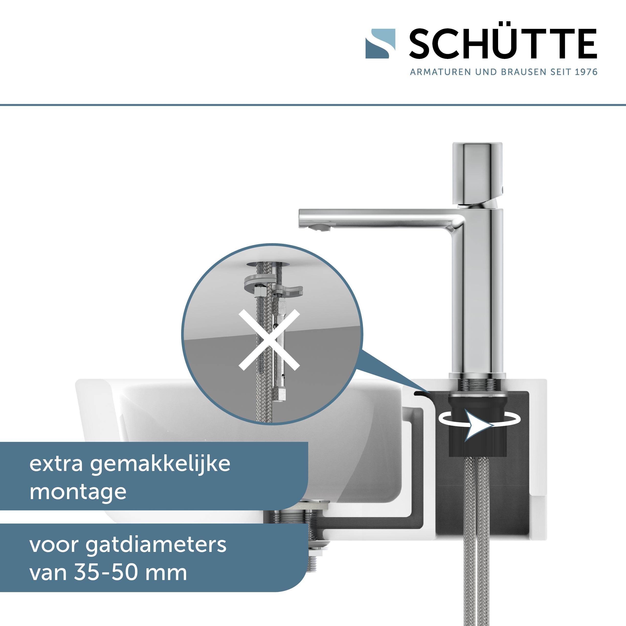 Grohe Essence New L-size wastafelkraan met trekwaste chroom