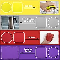 Vista 5 de 8 pinzas para abridor de tarros, redonda y cuadrada, almohadilla de apertura de botellas de goma, multifuncional, antideslizante, alfombrilla