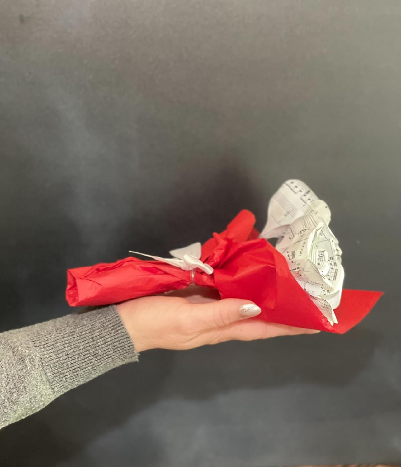 Handmade Sheet Music Mini Rose Bouquet