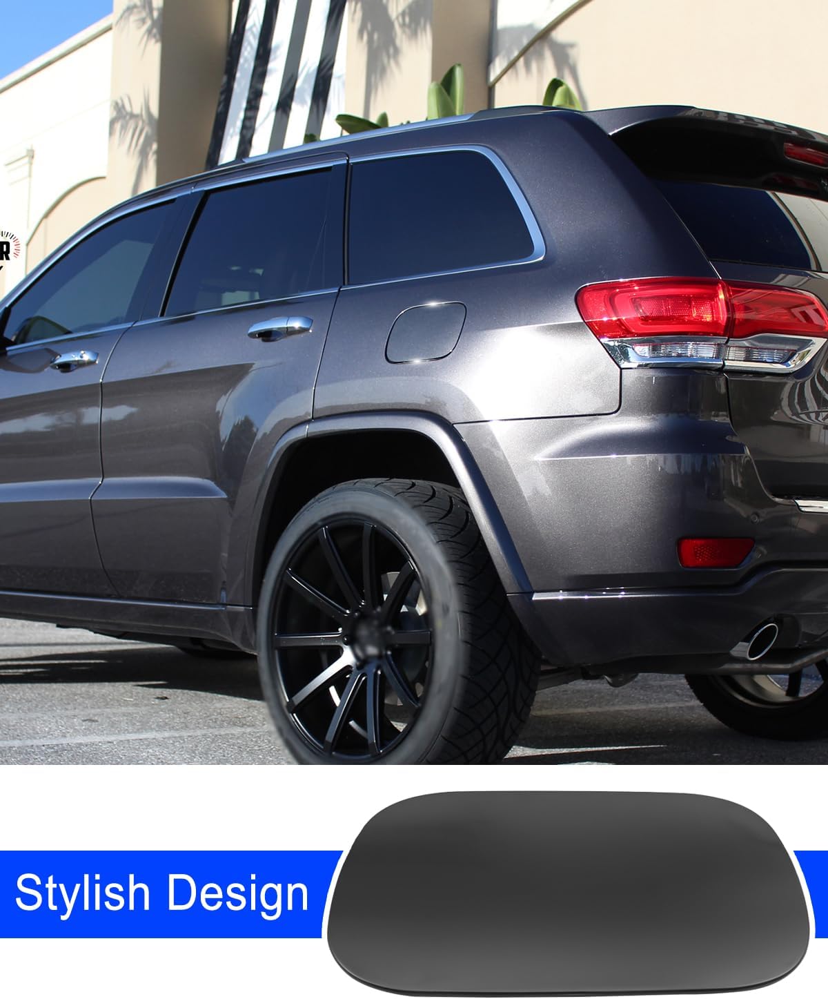 Fuel Gas Tank Cap Cover Fit for Jeep Dodge Durango 2014-2020 Grand Cherokee 2014-2022, Fuel Filler Door Lid Replace 5LW29GW7AB 5MG24LAUAA