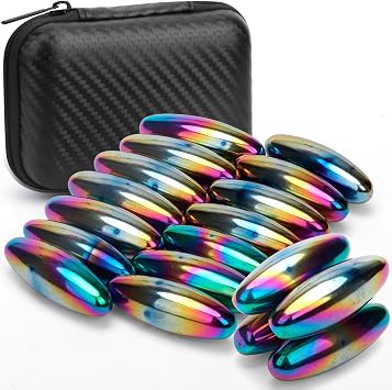 Rattle Snakes Magnetic Eggs, Fidget Toy Hematite Magnet for Adults, Fridge Magnets Oval Rocks for Refrigerator, Small Gadget,Desk Toy for Ferrite Putty20PCS