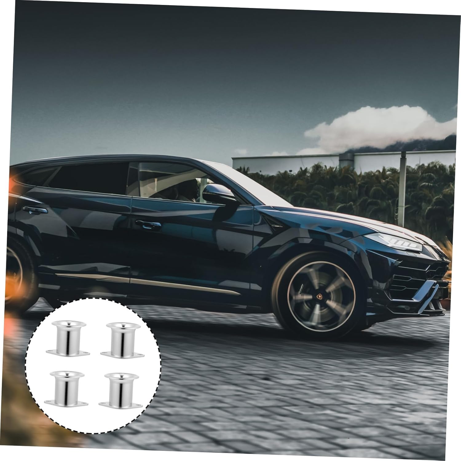 Ae86 Air Horn Accessory 4pcs Aluminum Funnel Kit Easy Fit Intake with Double Screw Holes