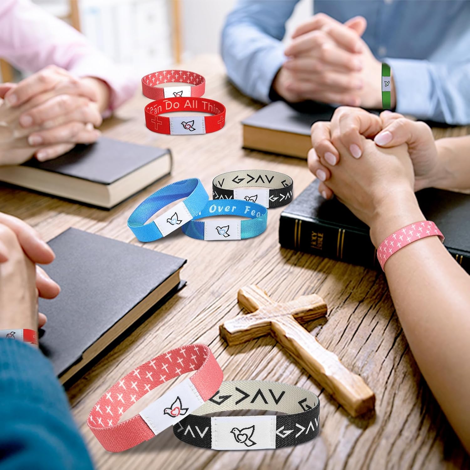 Daily Bible Verse Bracelets, NFC Inspirational Bracelet Bible Christian Wristbands Jesus Jewelry Gifts for Women Men - Image 5