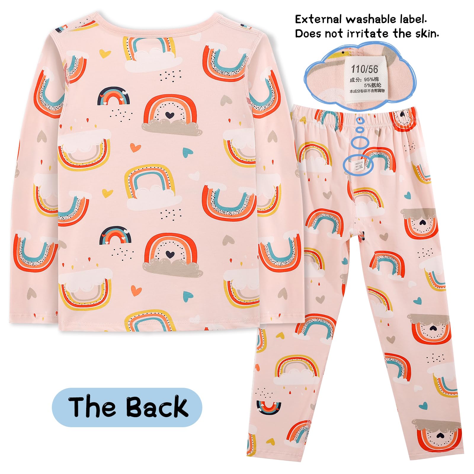 KAKU NANU Pijama de Algodón para Niños y Niñas | 2-10 Años Manga Larga | con Estampado de Animales | Regalo Ideal para Dormir