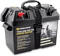 Minn Kota 1820175 Power Center Battery Box with Meter, 12V Plugs & Breakers for Trolling Motors - Fits Group 24/27 Batteries