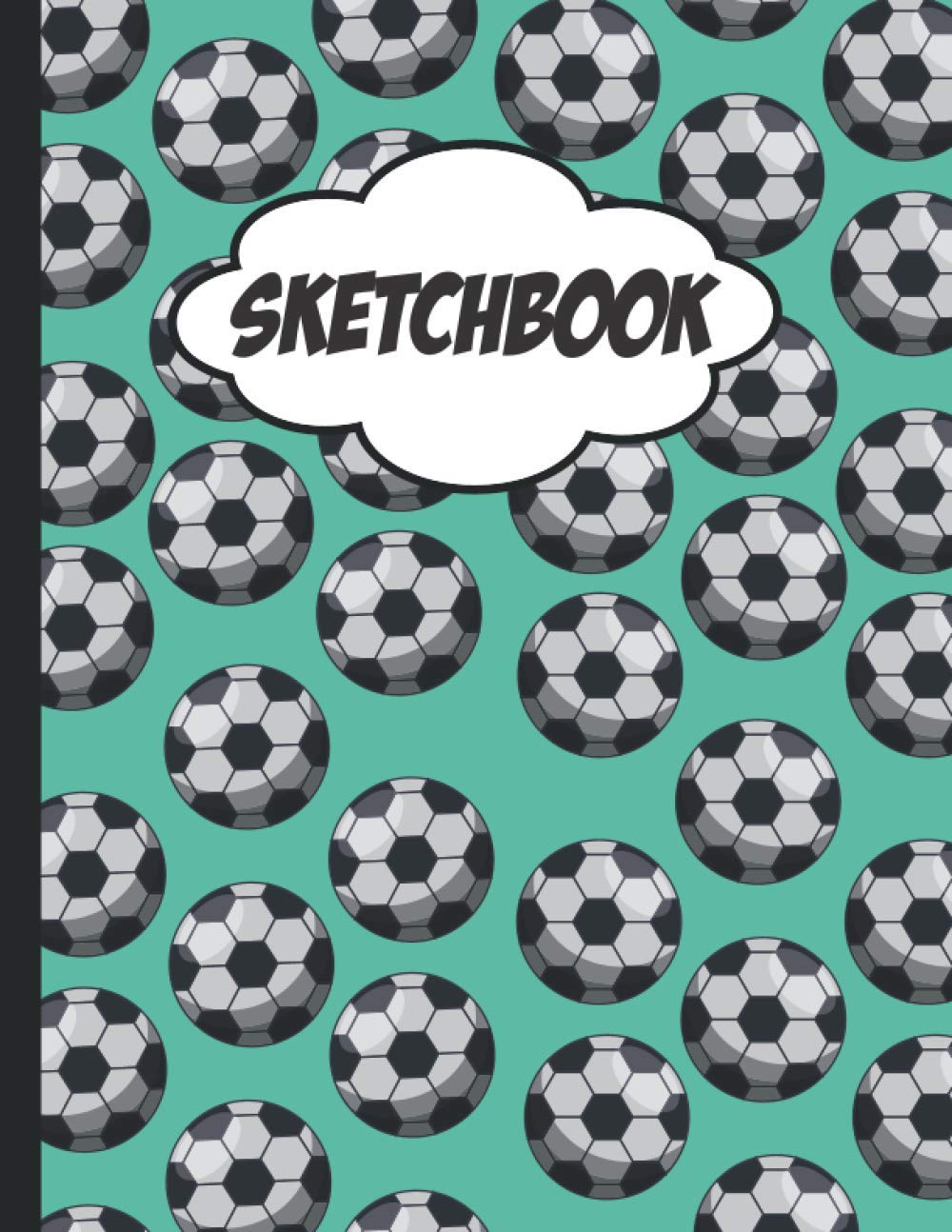 Sketchbook: Practice How To Draw Workbook, 8.5 x 11 Large Blank Pages For Sketching, Classroom Edition Sketchbook For Kids, Journal And Sketch Pad For Drawing - Pretty Football pattern