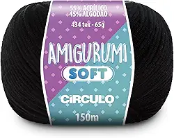 Fio Amigurumi Soft Círculo (Preto 8990)
