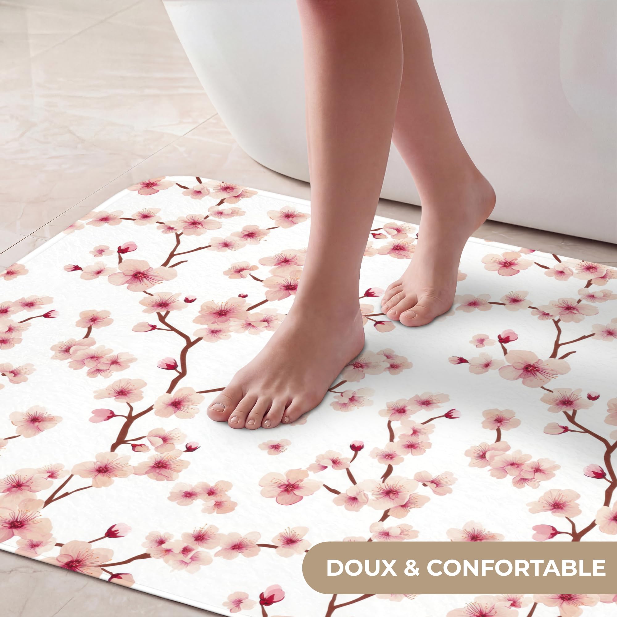 Tapis Salle De Bain Decoration Absorbant Antidérapant Lavable Non
