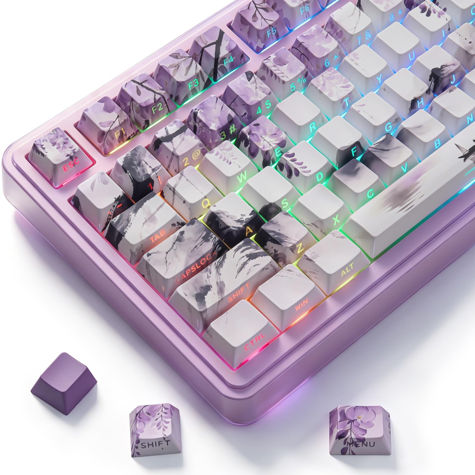 Tsungup Keycaps viola di glicine giapponese - Tasti personalizzati PBT