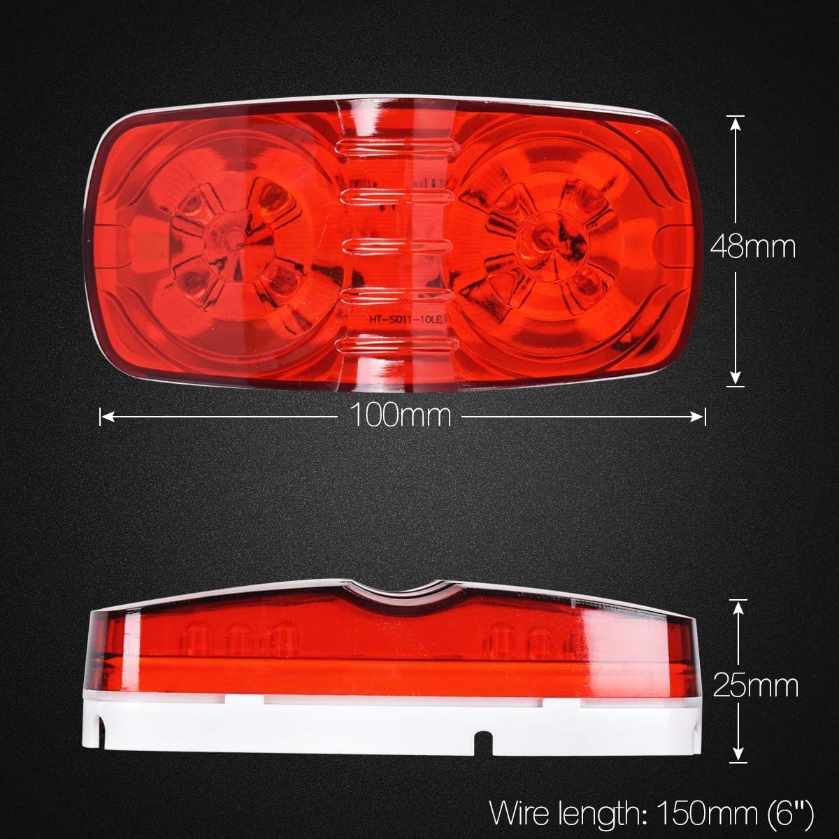 Amazon.com: HHCSOP 13Pcs Amber/Red Trailer Marker Light 10LED