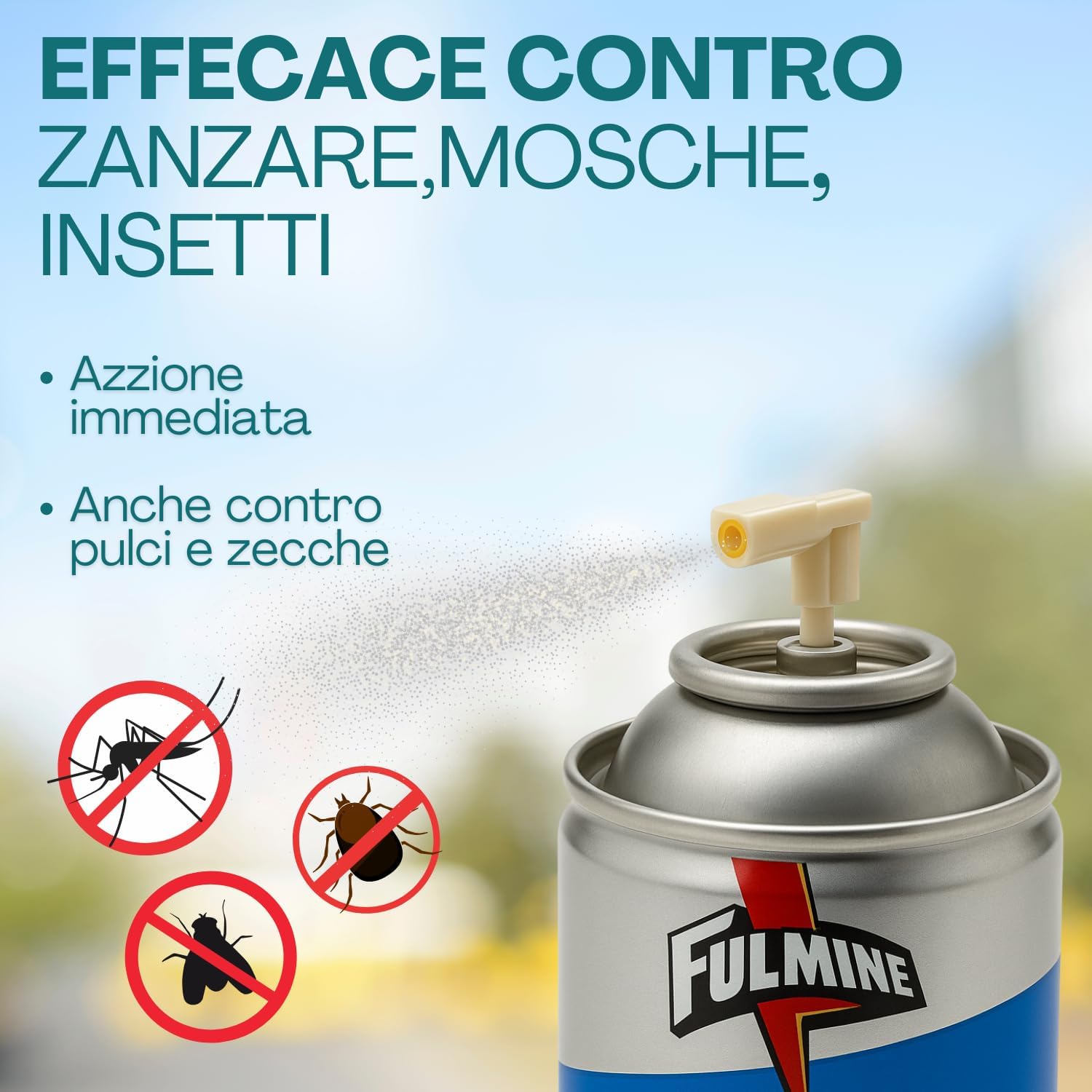 Virsus 12 Bombolette Fulmine Insetticida Mosche & Zanzare 250ML per erogatore Automatico - F