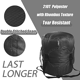 Frelaxy Compression Sack, Ultralight Sleeping Bag Stuff Sack 11L/ 18L/ 30L/45L/52L, Compression Stuff Sack - Space Saving Gear for Camping, Hiking, Backpacking (Black, XL)