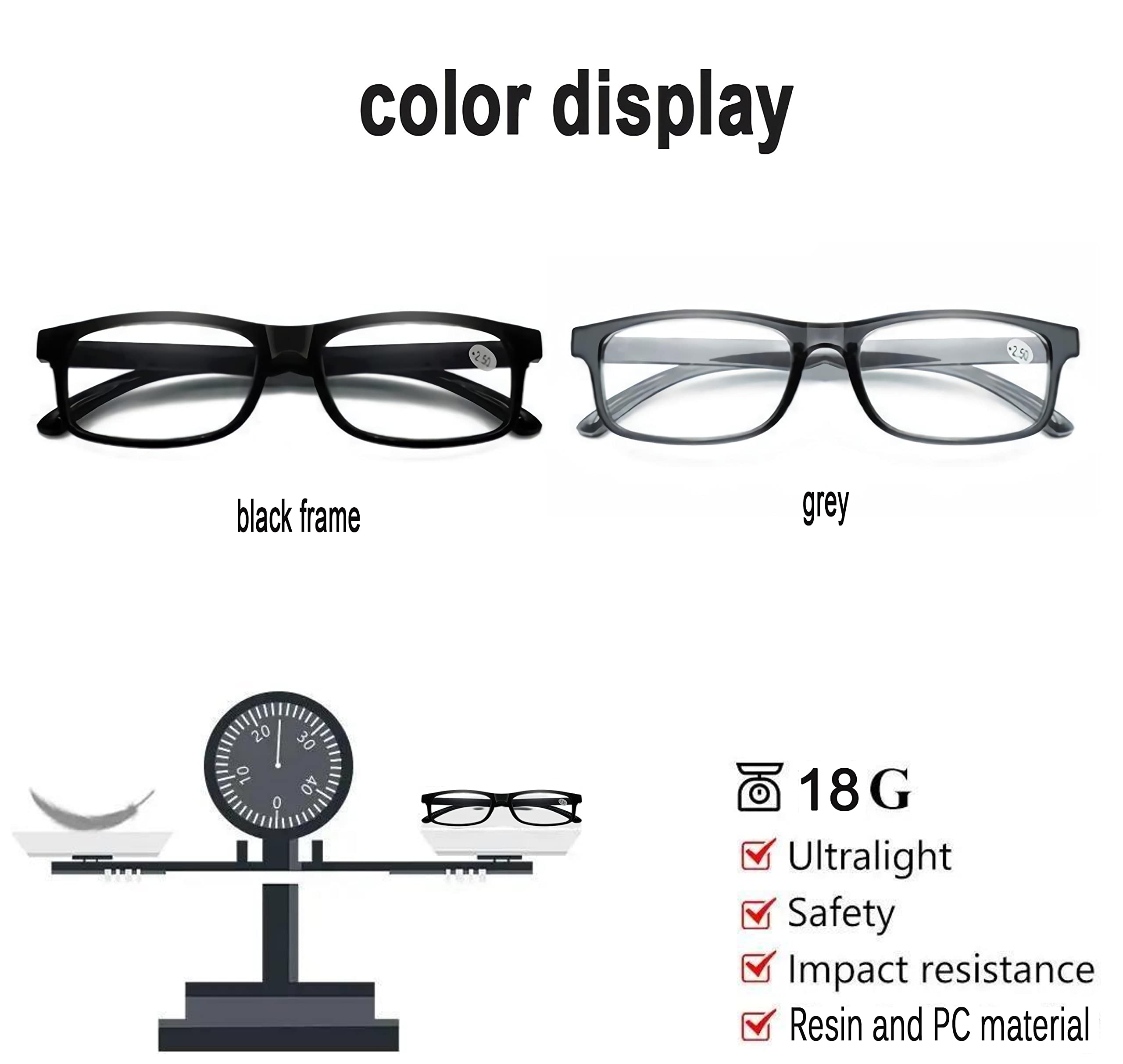 Voitead HD reading glasses men anti-blue light anti-fatigue fashion middle-aged and elderly glasses 2.0