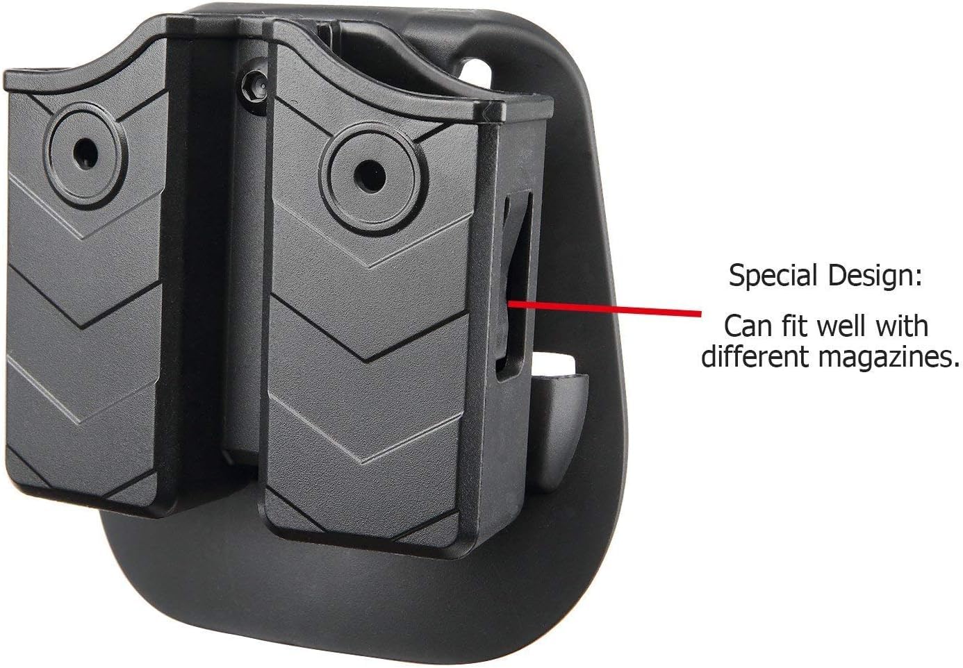 efluky custodia per caricatore fondina per caricatore universale con clip per pistola adatta per Walther P99/HK/CZ/Glock 17 19/Sig Sauer/9mm fondina per caricatore softair, paddle regolabile 60°