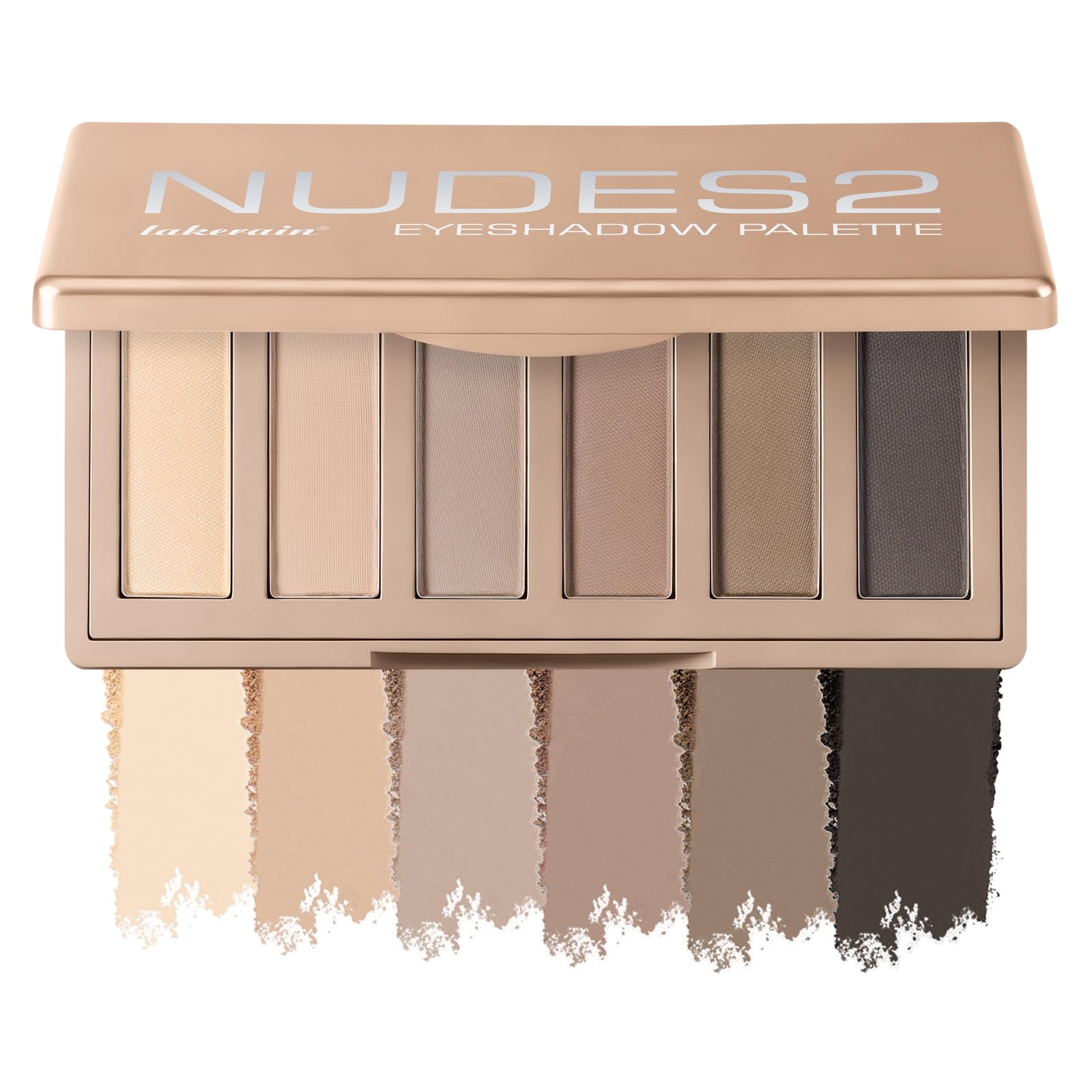 NUDES2 Mini Eyeshadow Palette, 6 Color Matte Neutral Nude Eye Shadow Set
