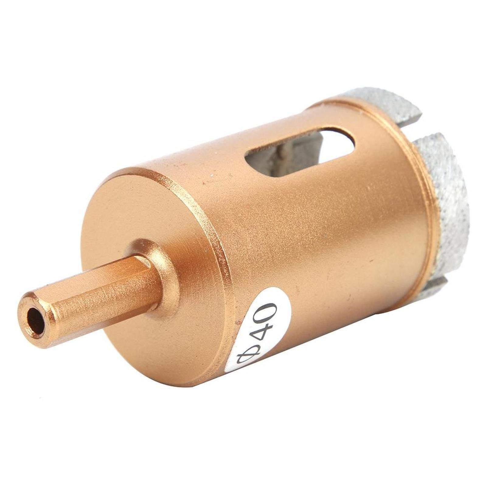 Wiertła diamentowe, trzpień trójkątny 40-60mm otwornice z wydrążonym rdzeniem do wiercenia w płytkach, betonie, cegle, szkle, marmurze i ceramice (40mm)