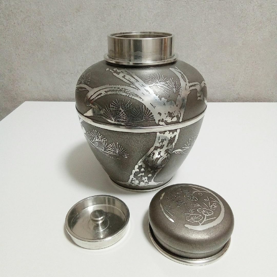 乾茂號造 錫製 煎茶道具 茶壺 茶心壺 茶壷 茶入 古錫 茶道具 錫 乾