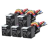 EPAuto 30/40 AMP Relay Harness Spdt 12V, 5-PIN SPDT Bosch Style - 5 Pack