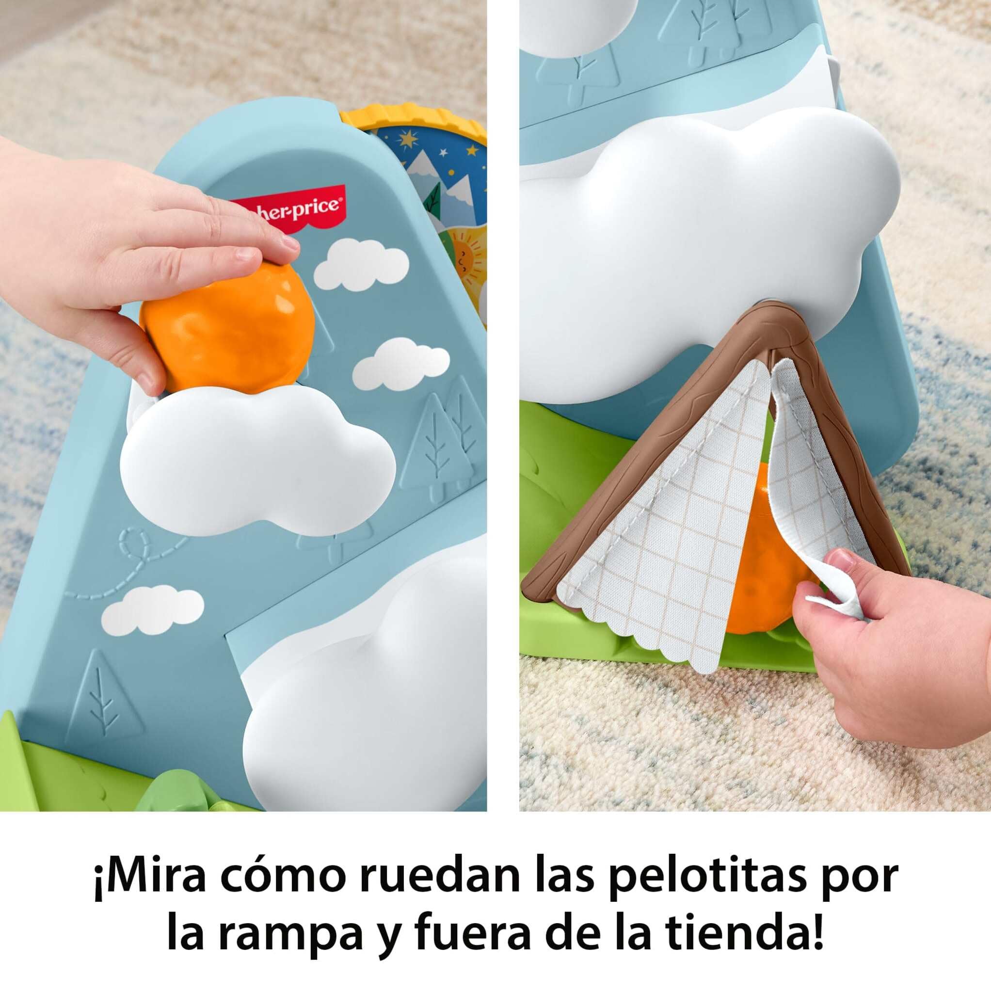 Fisher-Price Friendship Forest Bola Montaña Juguete para Bebé | 5 bolas, gatear tras el juego, motricidad fina, bebés y niños 9+ meses, JLB88