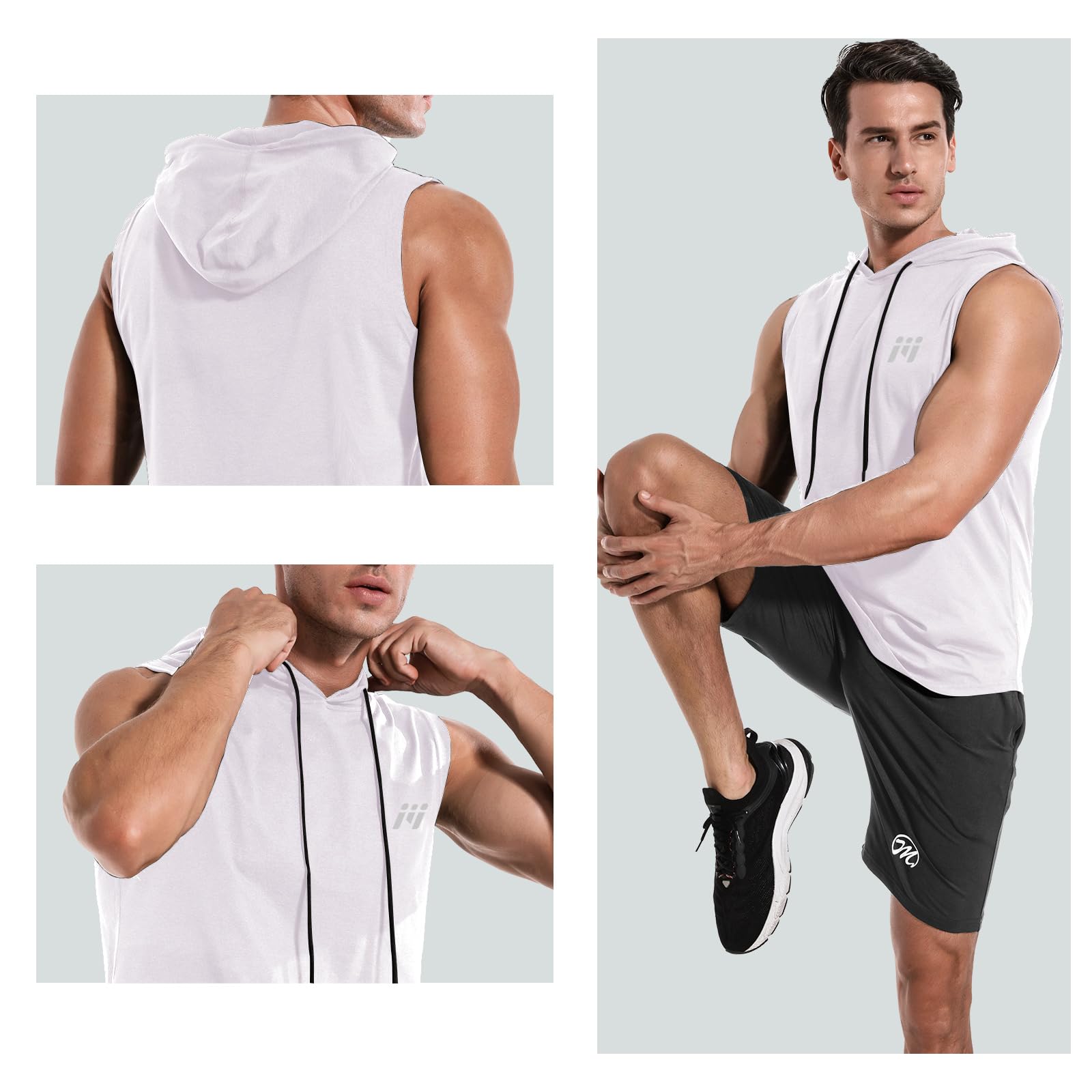 MEETWEE T-Shirt de Sport Homme sans Manche & Haut à Manches Longues Respirant Running Fitness