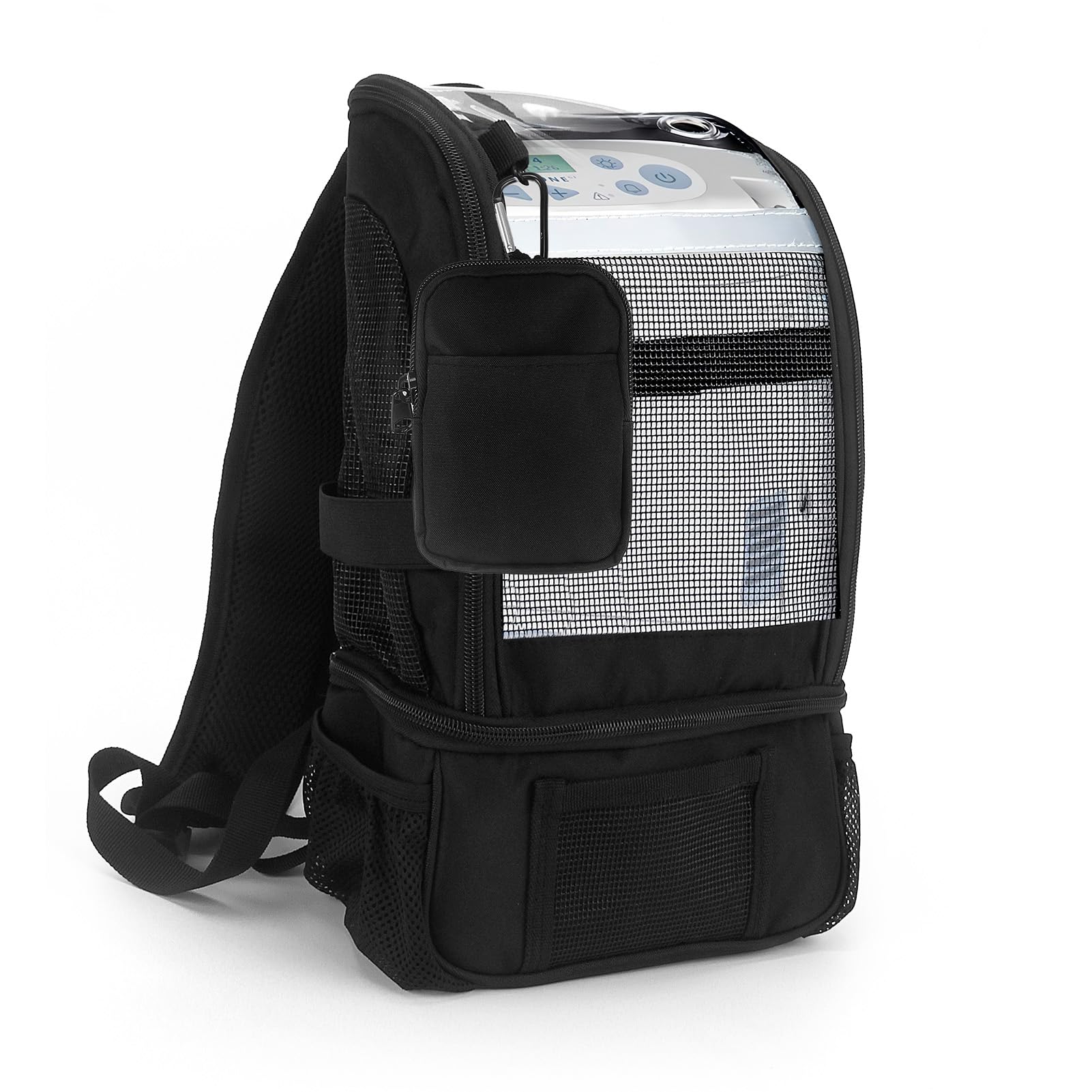 Nogsay Unisex Black Portable Oxygen Backpack Compatible With Inogen One G3 G5,Rove 6,Ultra Lightweight Oxygen Machine Carrying Mesh Bag For Travel Outdoor