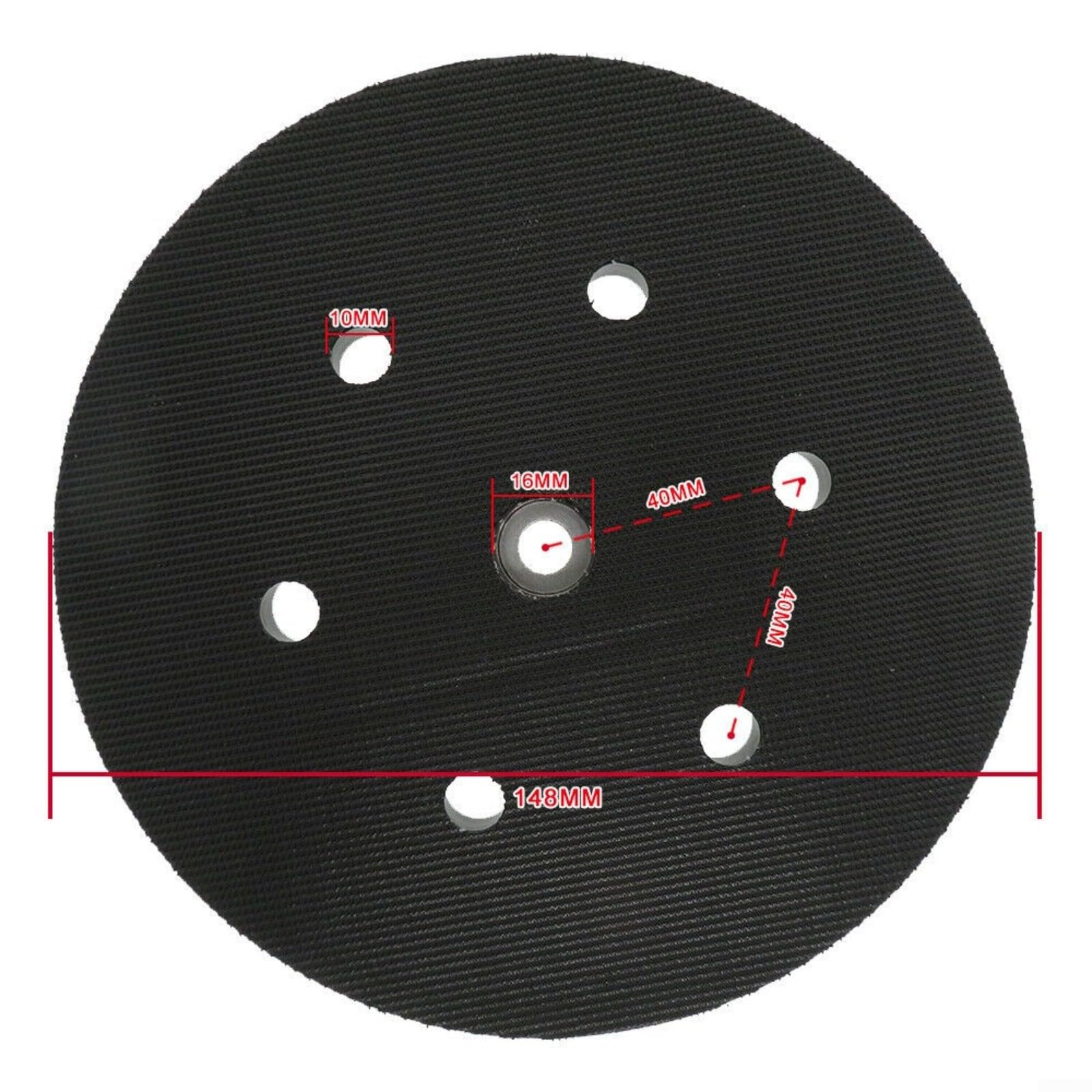 Disco abrasivo elettrico a 6 fori da 15,2 cm, densità media dura, per Metabo SX E 425 XL SX E 450 SXE 450 TurboTec, diametro 150 mm