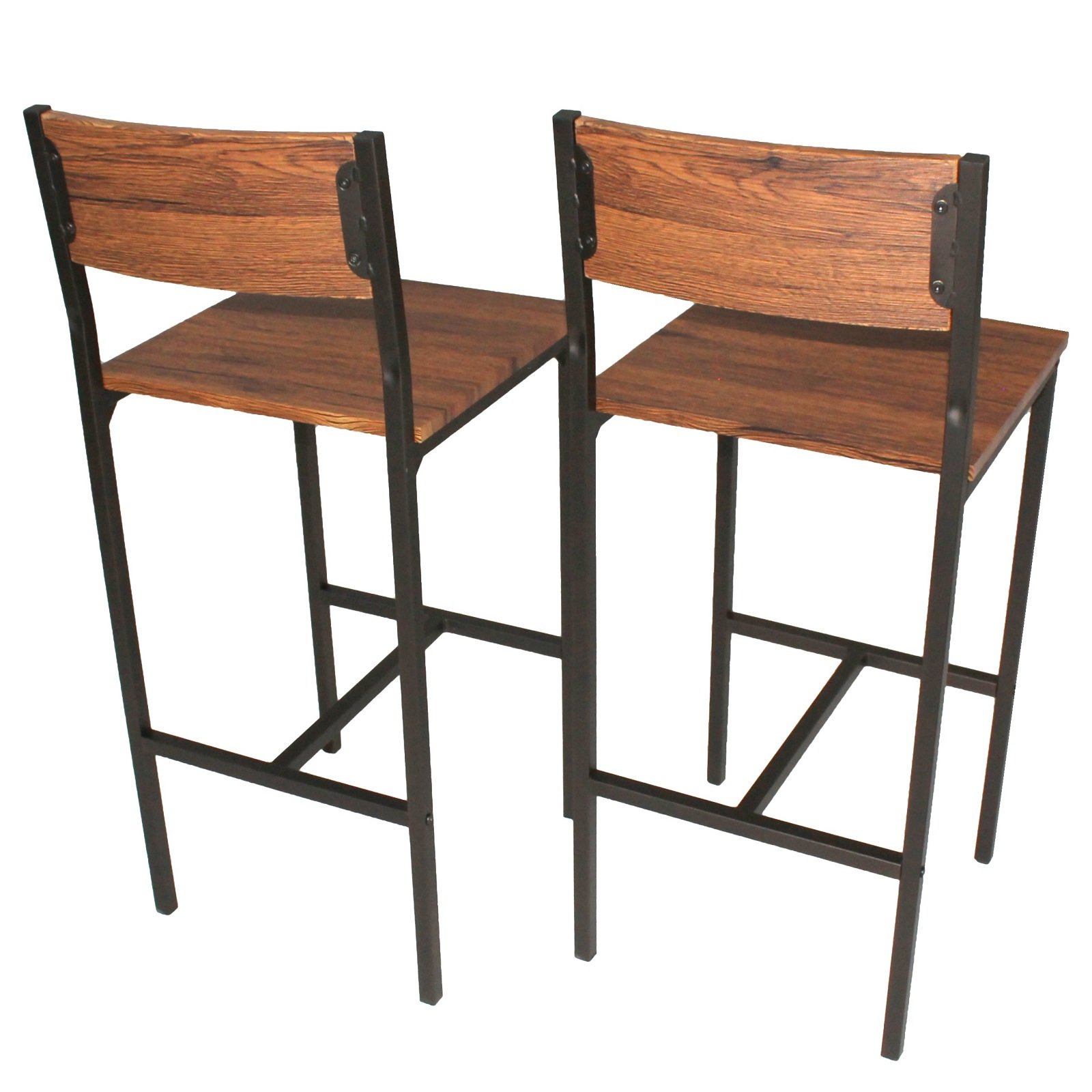 yelloo - Sgabelli Bar (Set da 2) Sgabelli Cucina Ideale per Isola Cucina, Sgabelli da Bar per Mobile Bar e Tavolo Bar, Struttura in Metallo (Set da 2 Sgabelli Venice)