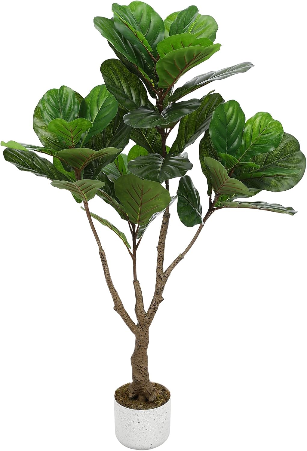 Artificial Fiddle Leaf Fig Tree with Pot, 3.7 ft Potted Decorative Fig Tree, Evergreen Tall Faux Indoor Plant Tropical Indoor for Home Living Room Office Entryway Outdoor Decor - Image 5