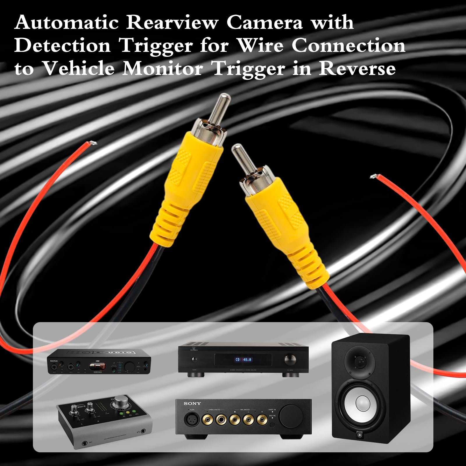 Cavo Video RCA Universale Per Telecamere Auto - Prolunga Con Jack Giallo E Alimentazione - Foto 12