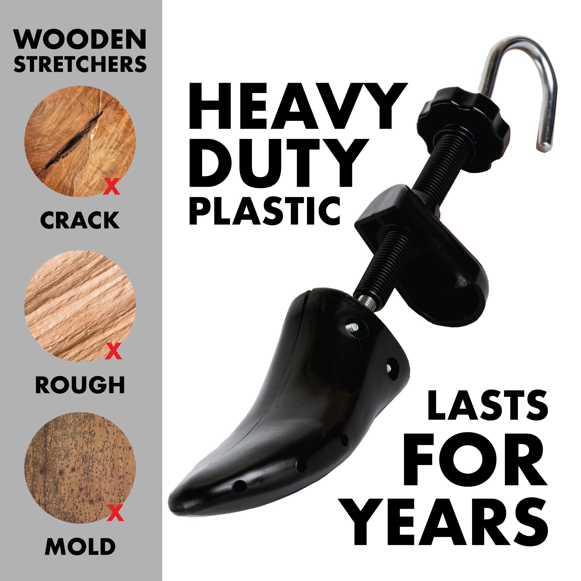 FOOTMATTERS Premium Shoe Stretcher - Shoe Widener & Expander for Women & Men with Tight Shoes - for US Women 9.5-13.5 and US Men 6-9