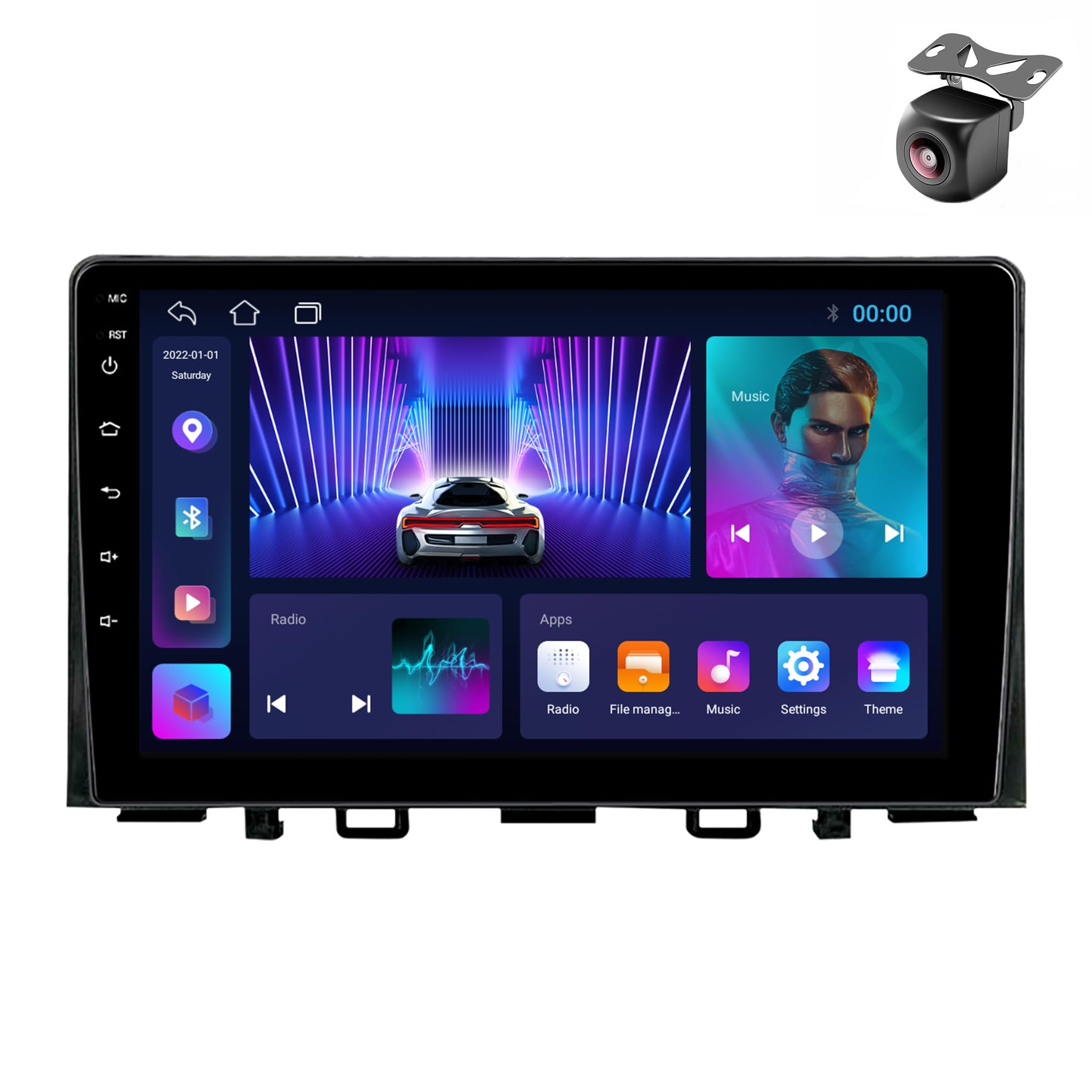 Android 12 Car Radio para Kia Rio YB 2016 2017 2018 2019 2020 2 DIN de Coche NAVEGACIÓN con Pantalla Táctil 9 Pulgadas Reproductor Multimedia Autoradio Estéreo SWC Car-Play Auto (M100S 4core 1+32G)
