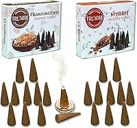 Vista 90 de TRUMIRI Incense Cones - Combo Pack of 20 Cone Incense - 10 Nag Champa + 10 Palo Santo - Insence Cones - Incense Cones Scented - Cone Incense Scents