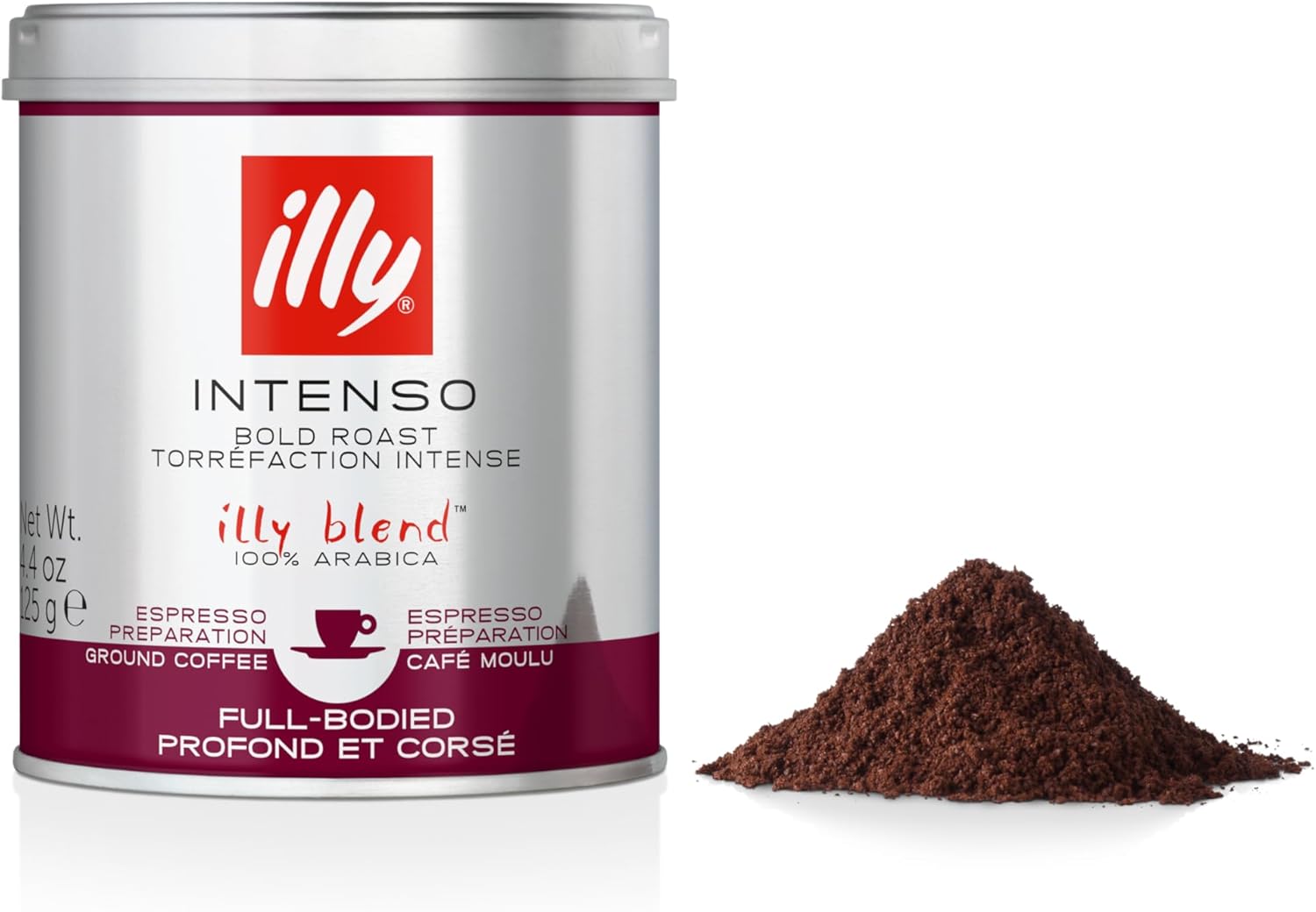 illy Coffee, Intenso Ground Coffee, Dark Roast, 100 Arabica Coffee